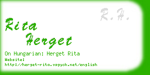 rita herget business card